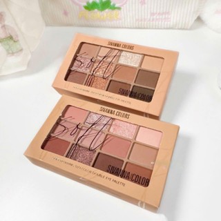 Bảng Phấn Mắt SIVANNA 15 Màu Kèm Phấn Bắt Sáng Tạo khối Phấn Má Hồng HF620 26.4g