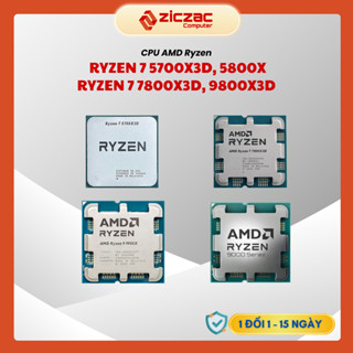  CPU AMD Ryzen 7 5700x3d AM4 | 7800x3d 9800x3d Ryzen 9 9950x AM5 chuyên game - BH 36th 