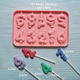 Khuôn Silicon Vĩ Số 0-9 Nơ