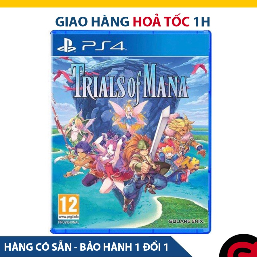 Đĩa Game PS4: Trials of Mana - hệ EU