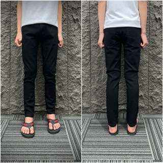 Quần bò jeans đen trơn, rách gối dành cho nam (ẢNH THẬT )
