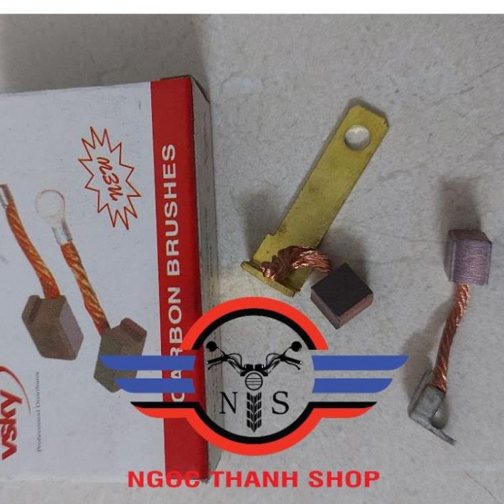 Bộ chổi than đề, chổi than Mô tơ đề mô tô Suzuki GD110, GT125 ...-NTS
