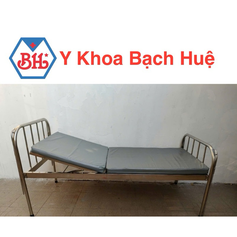 Nệm giường y tế( đệm giường), nệm muos bọc simili chống thấm, ga giường y tế màu trắng.