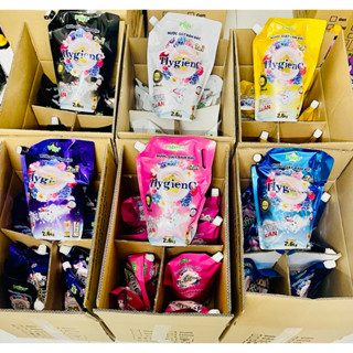    TẶng 3 xịt vải khô  Giá Sỉ- Thùng 8 Túi x 2,6kg Nước giặt xả Hygienc hu 
