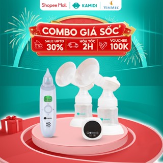 Combo Máy Hút Sữa Silicon Kamidi Max kèm Bình Sữa Có Núm Ti Và Máy Hút Mũi kamidi Fastly