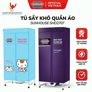  Tủ sấy quần áo Sunhouse SHD2707   SHD2702 - Máy sấy quần áo diệt khuẩn UV Công nghệ sấy 360 độ khô nhanh 
