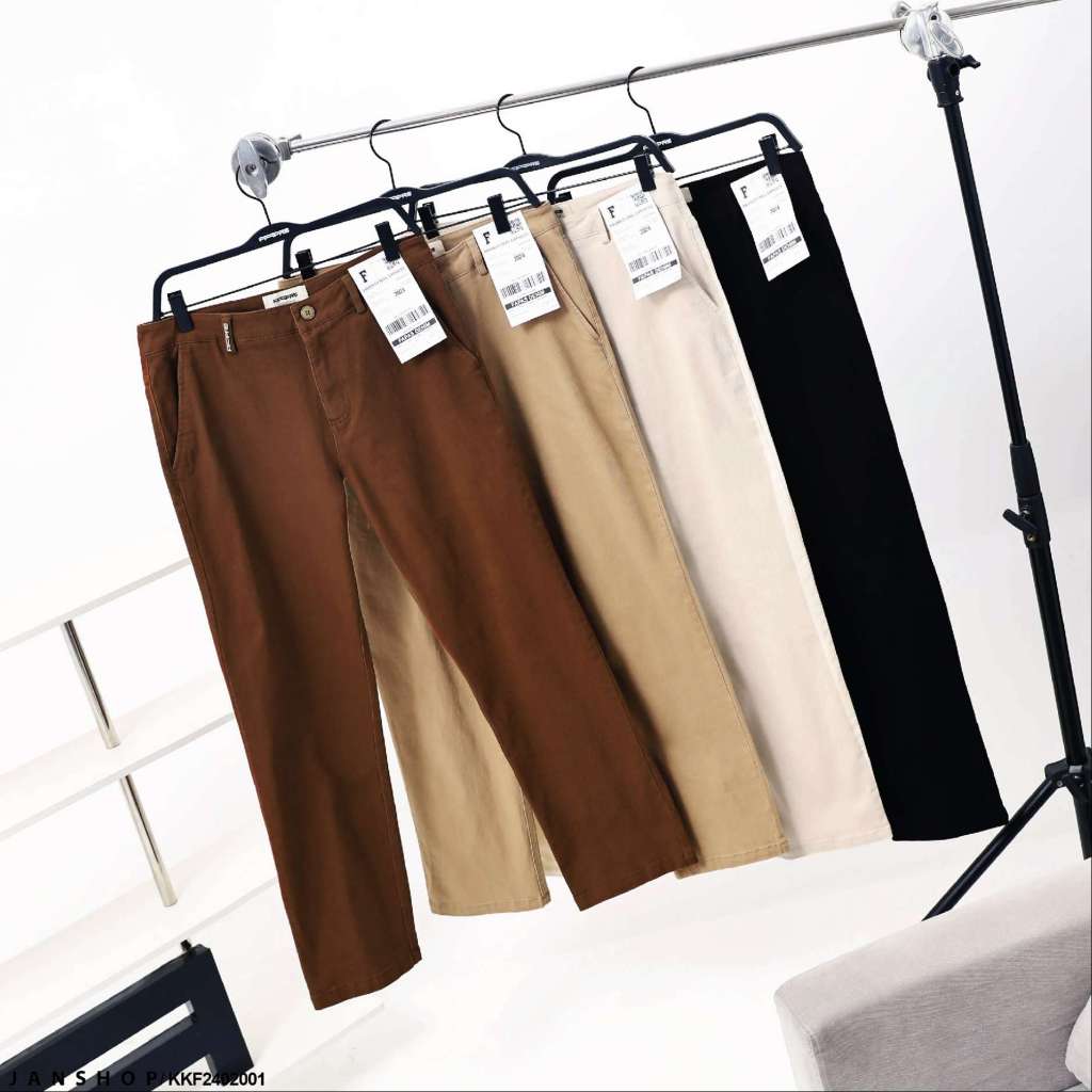 Quần Kaki Fapas Form Straight Raser, chất vải kaki mềm, ít nhăn, đứng form và siêu hack dáng