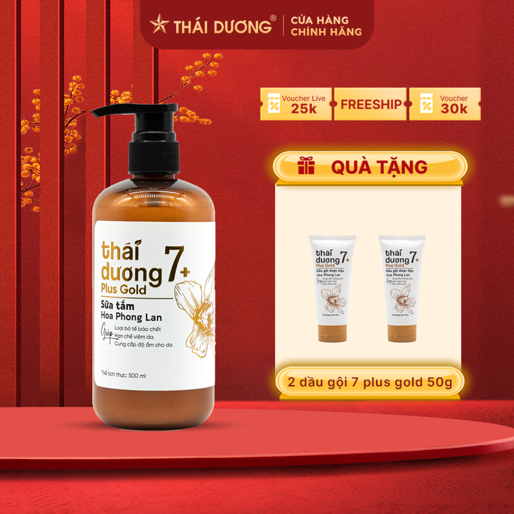 [live] Mua sữa tắm 7 plus gold hoa phong lan 500ml tặng sữa tắm 7 plus gold hoa phong lan 50g