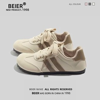  Beier Giày thể thao nữ giá rẻ BEIER sọc nâu cá tính beier 3518 
