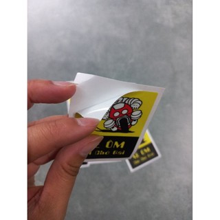 Tem dán chữ Xe ôm Michelin 6.5x5cm có sẵn keo dán trang trí xe máy
