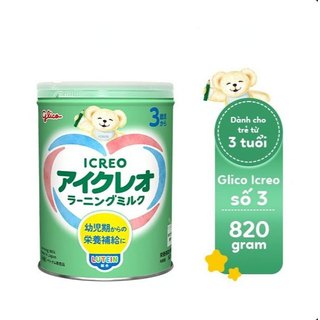 Sữa Bột Glico Icreo Số 0, Số 1, số 3 Nội Địa Nhật Cho Bé Phát Triển Toàn Diện Lon 800g