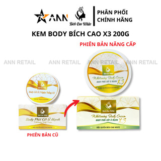 Kem Body Trắng Da Bích Cao White Phôi Cốt Ủ Mạnh X3 200g Phiên Bản Nâng Cấp - Mỹ Phẩm Bích Cao [Chính Hãng]