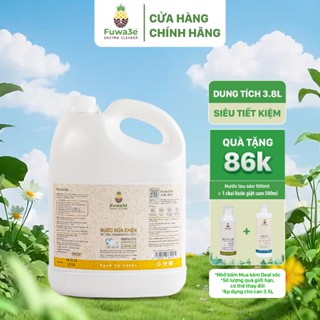 Nước Rửa Chén Bát Fuwa3e Hữu Cơ Enzyme Sinh Học Organic 3.8L An Toàn Cho Bé Bảo Vệ Da Tay