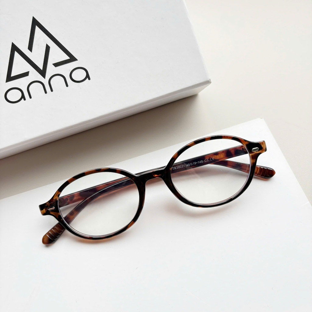 Gọng kính cận thời trang nam nữ ANNA chất liệu nhựa cao cấp dáng oval unisex cá tính OL 38031 | BigBuy360 - bigbuy360.vn