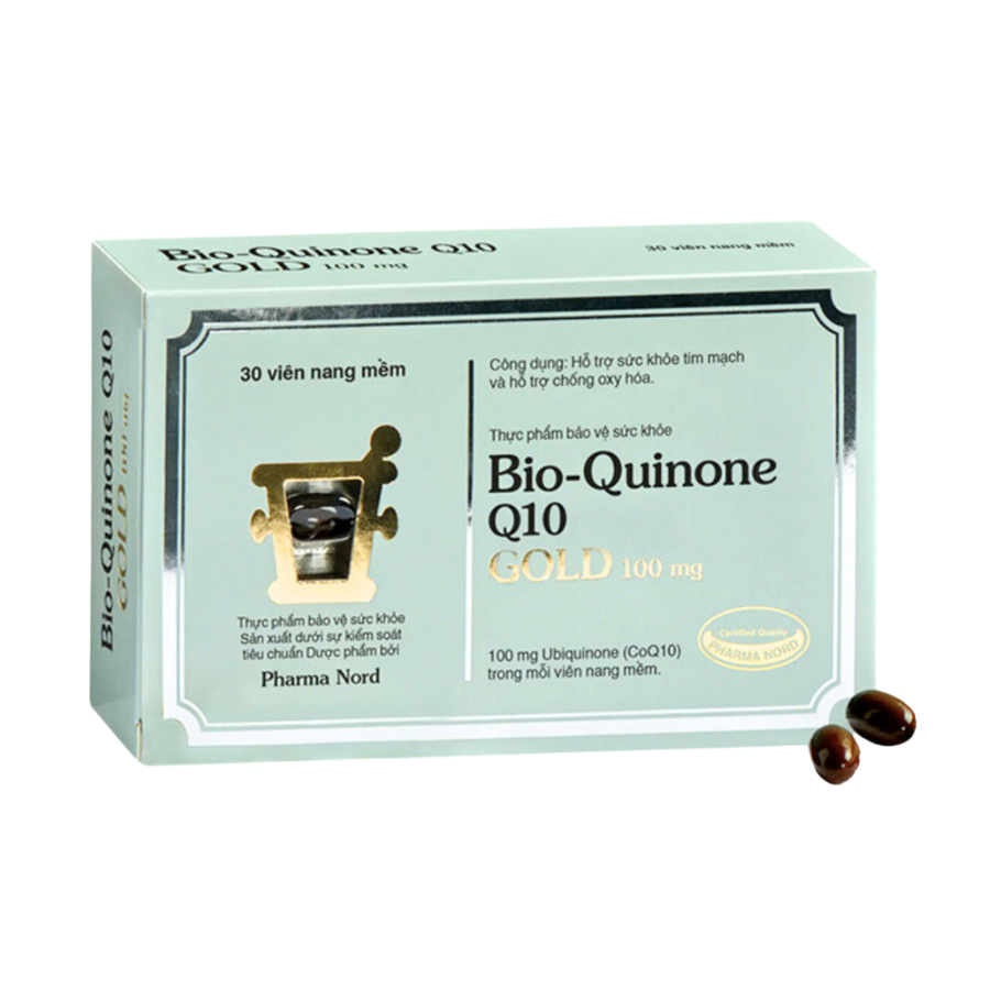 Bio-Quinone Q10 Gold Pharma Nord Hỗ trợ sức khỏe tim mạch Hộp 30 viên - Xuất xứ Đan Mạch