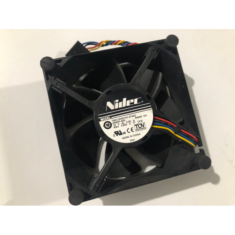 Quạt 9cm NIDEC 12V 0.55A có jack