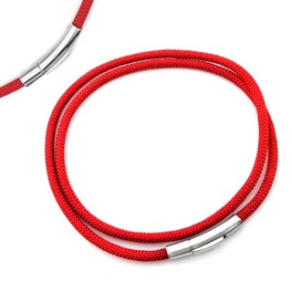  Dây chuyền dù thái đỏ may mắn khóa trắng titan 