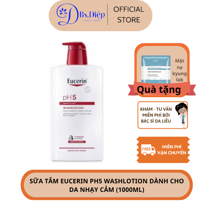 Sữa Tắm Eucerin Ph5 Washlotion Dành Cho Da Nhạy Cảm (1000Ml)