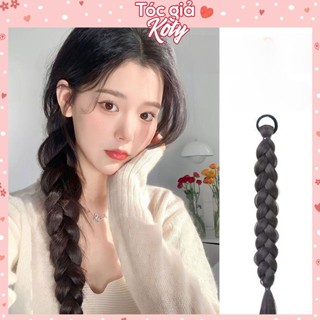 Đuôi tóc giả thắt bím dài 40 65 75 100cm Koty, tóc tết giả thắt bính cho nữ y2k T436