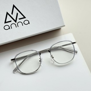 Gọng kính cận thời trang nam nữ ANNA kim loại dáng vuông unisex cá tính OL 21100
