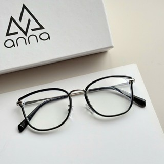 Gọng kính cận thời trang nam nữ ANNA kim loại dáng vuông unisex cá tính OL 23065