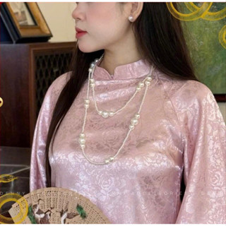 [ DAISYN ] N966 Vòng cổ ngọc trai nhân tạo hạt ngọc nhân tạo khoá vặn 120cm inox xinh xắn cho nữ