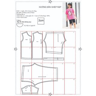 Rập giấy A0 mã R242 - Rập thun bộ mẹ bé