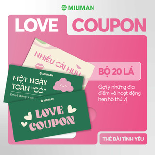 Bộ Thẻ Love Coupon 20 Chiếc | Quà Tặng Cặp Đôi, Tạo Khoảnh Khắc Ngọt Ngào & Thú Vị