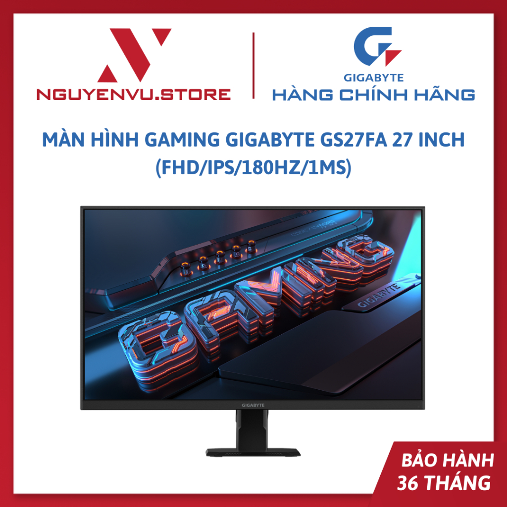 Màn hình Gaming Gigabyte GS27FA 27 Inch (FHD/IPS/180Hz/1ms) - Hàng chính hãng