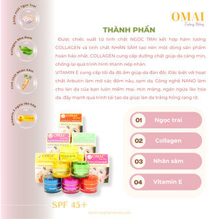 Kem Omai Mụn, Mờ Thâm, Mờ Sẹo, Skincare Da Trắng Hồng Chiếc Xuất Thiên Nhiên Nhật Bản Kem Face Ngày Đêm Trắng Da