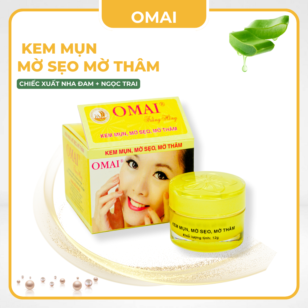Kem Omai Mụn, Mờ Thâm, Mờ Sẹo, Skincare Da Trắng Hồng Chiếc Xuất Thiên Nhiên Nhật Bản Kem Face Ngày Đêm Trắng Da