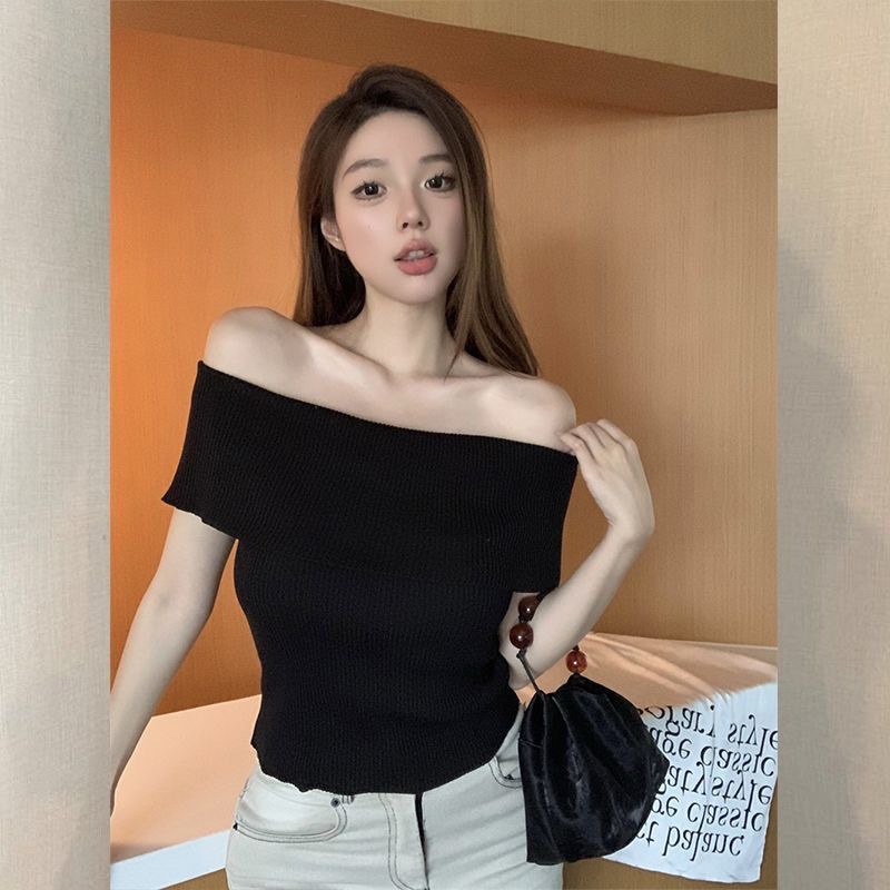 Áo Croptop Trễ Vai Chất Thun Zip Co Giãn Bệt Vai Sang Chảnh | BigBuy360 - bigbuy360.vn