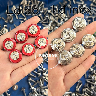   HÌNH THẬT  Combo ốc dàn áo mẫu MŨI TÊN inox304 kèm 10miếng lông đền gắn cho các dòng xe  Wave Sirius Ex..  