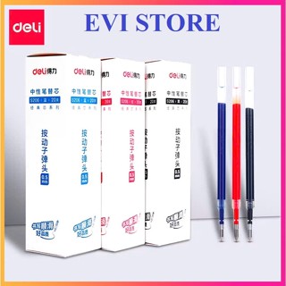  Set 5 ruột bút gel Deli S206 ngòi 0,5mm cho bút A575   A057   S60   G118 và bút dạng bút bấm 