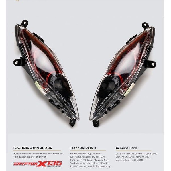 Đèn xi nhan Crypton X135 Đen khói