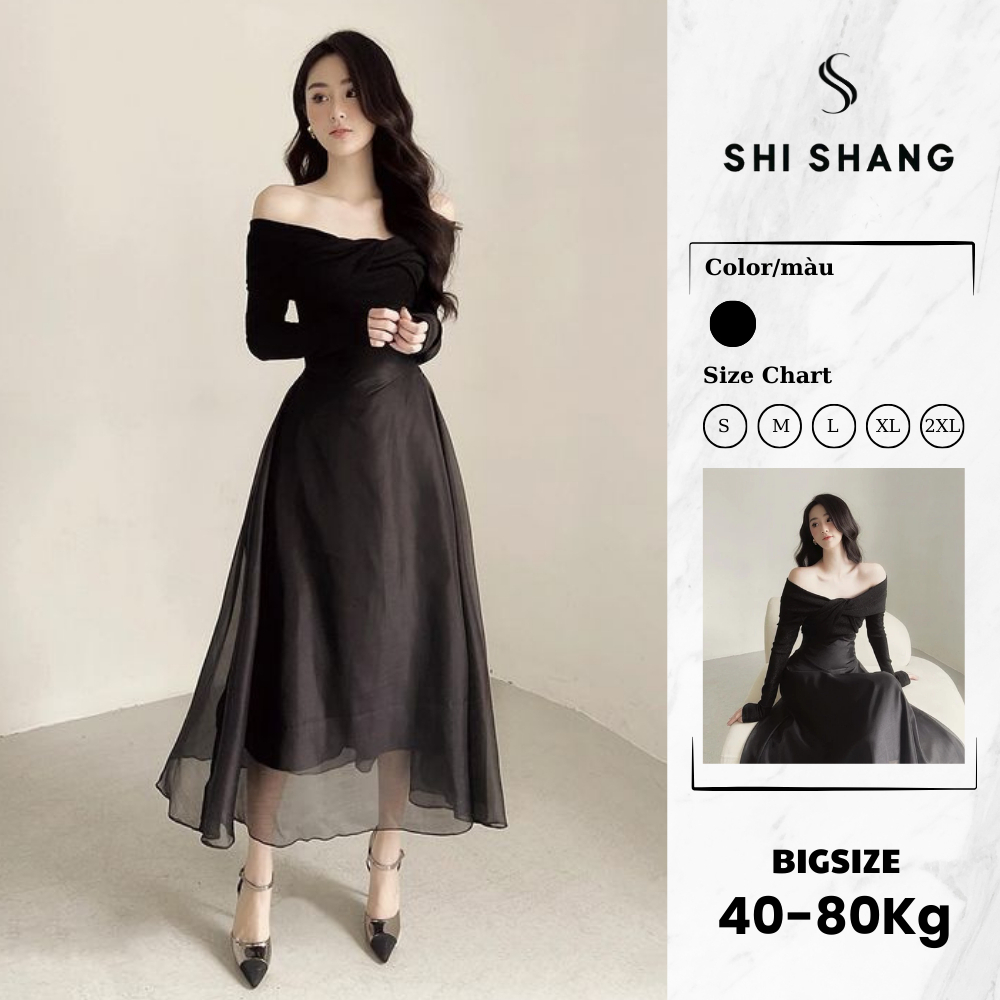  Set thiết kế Bigsize set áo nhũ kim sa kèm chân váy cạp cao SIẾT EO Shi Shang 