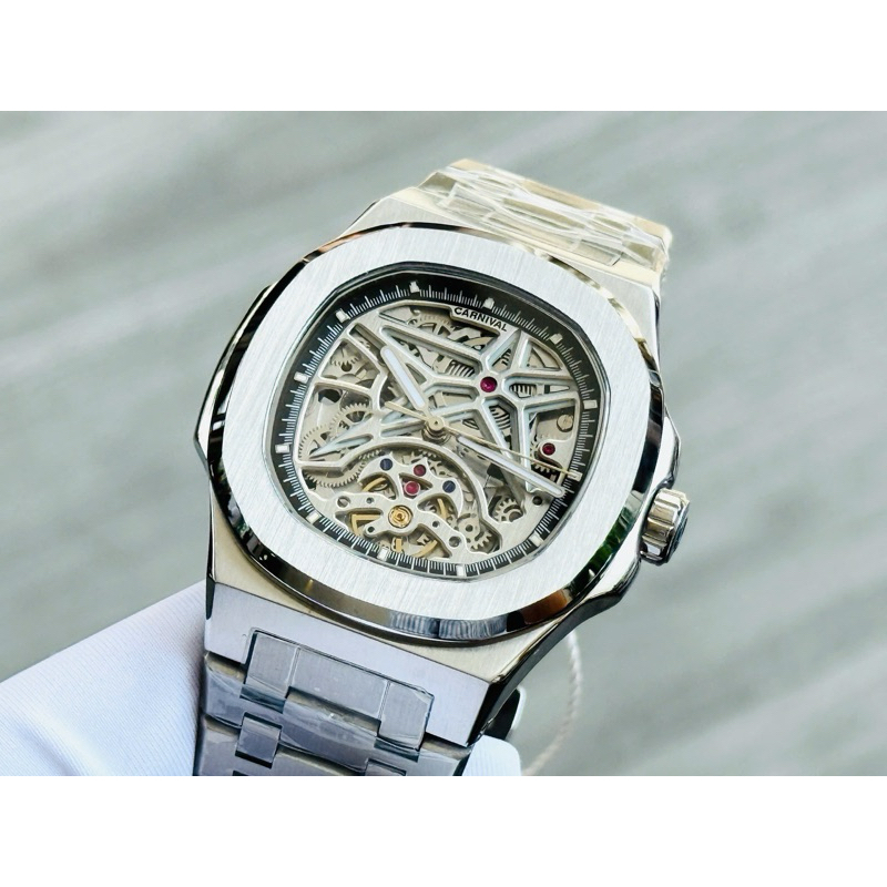 [Chính Hãng 100%] Đồng Hồ Nam Carnival Nautilus 8118G (8128) Máy Cơ (Automatic ) Kính Sapphiare Siz 