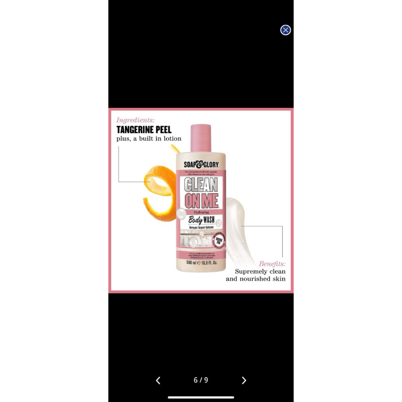 Sữa tắm Soap and Glory 500ml CLEAN ON ME 500ml