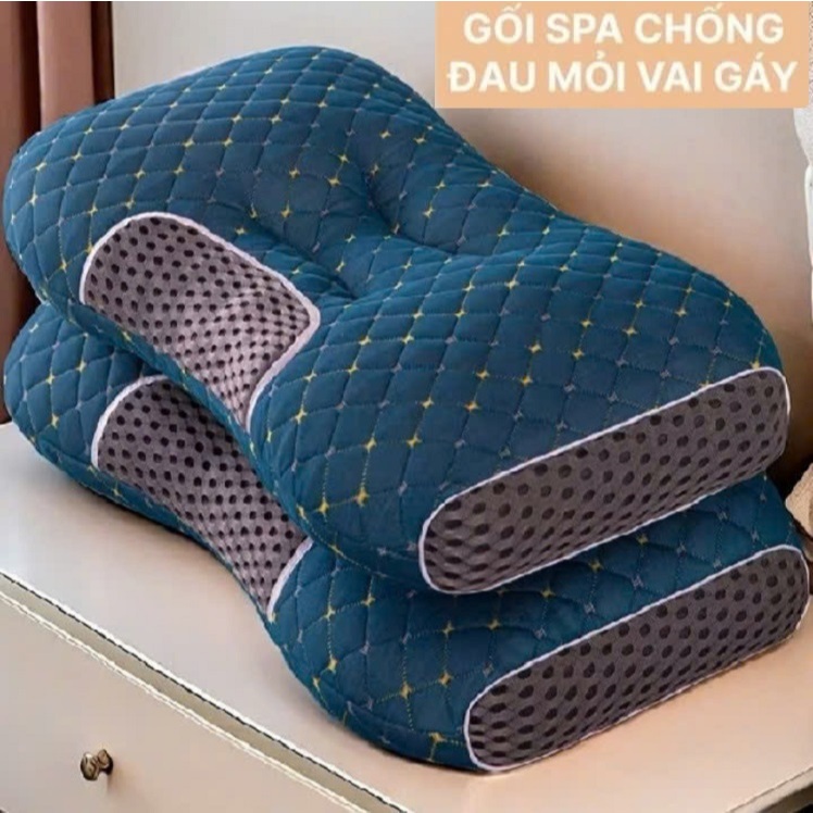 Gối Massage Chống Đau Cổ Vai Gáy Hàng Cao Cấp – Gối Spa Massage Chống Ngáy, Chống Đau Vai Gáy Giúp Ngủ Ngon