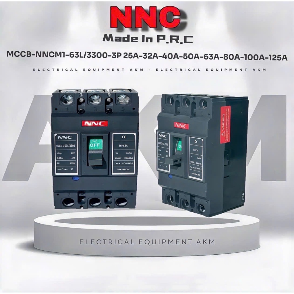 Aptomat 3 Pha MCCB NNC 25A - 32A - 40A -  50A -  63A - 80A  -  125A