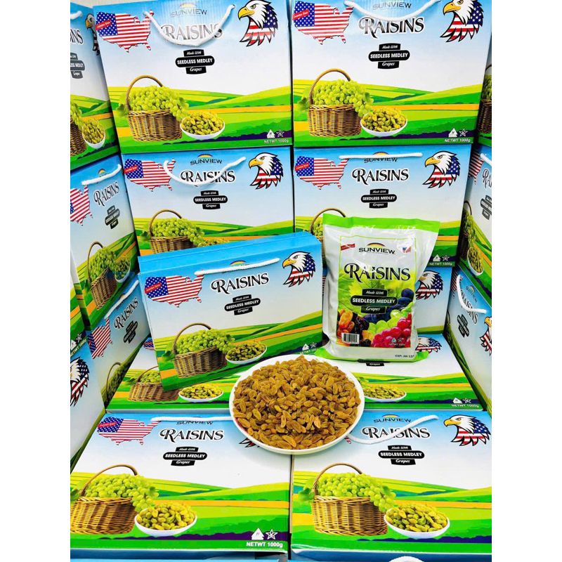 1Kg Nho Khô Xanh Không Hạt Chua Ngọt Ngon Ngon