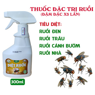 Thuốc diệt ruồi dạng xịt King Bio 300ml - Xịt là diệt ngay - Diệt ruồi nhà, ruồi đen, ruồi giấm, ruồi cánh bướm