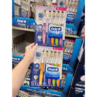 Set 5 Bàn Chải Đánh Răng Dùng Pin Oral B Pulsar 3D White Battery Toothbrush