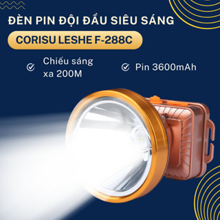 Đèn đội đầu Leishe F288 siêu sáng chiếu xa 200m pin trâu dung lượng 3600mAh sử dụng 4-5h