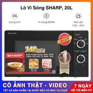 Lò Vi Sóng Sharp, Cơ, Công Suất 800W, Dung Tích 20L, Bảo Hành Chính Hãng 12 Tháng.