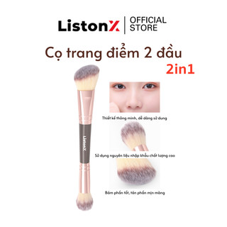   MUA 2 SẢN PHẨM BẤT KỲ TẶNG 1 BÔNG MÚT  Cọ trang điểm hai đầu cao cấp 2in1  Lông siêu mềm  | Cọ má hồng và tạo khối 