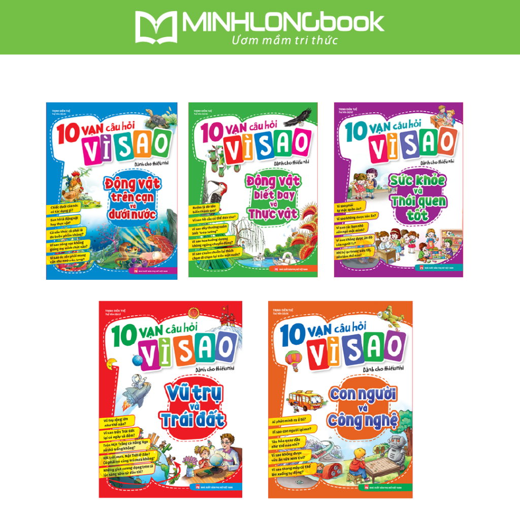 Sách: Combo 10 Vạn Câu Hỏi Vì Sao (Trọn Bộ 5 Cuốn)