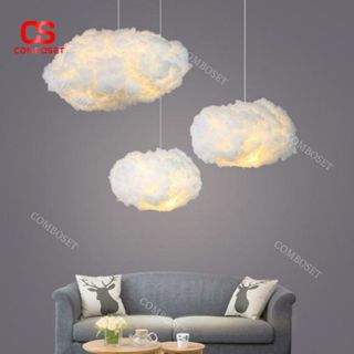 Đèn LED Đám Mây Bông Xốp Nhẹ, Treo Trần, Decor Studio, Quán Cafe, Cửa Hàng Thời Trang