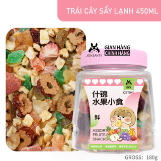 Trái cây sấy lạnh cho sóc bay, hamster, bọ ú, chinchila, nhím thú cưng nhỏ hàng hãng JONSANTY 450ML