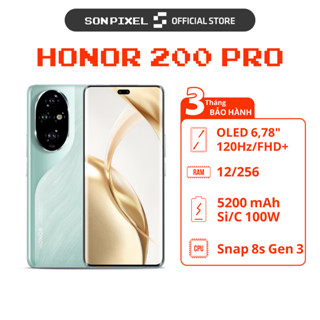 Điện thoại Honor 200 Pro, Chip Snapdragon 8s Gen 3, Pin 5200 mAh, Sạc Nhanh 100W. SonPixel